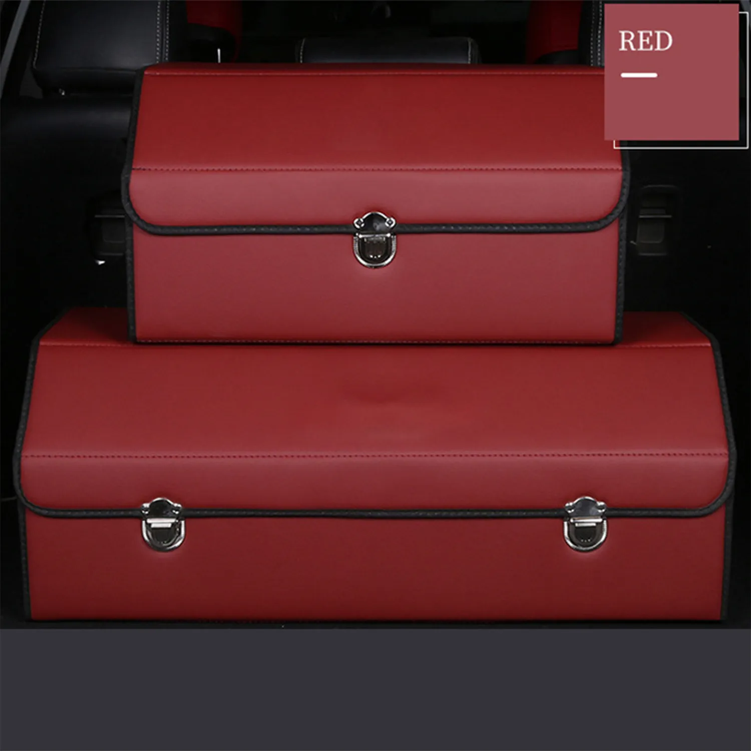 Vehicle Leather Storage Box 6