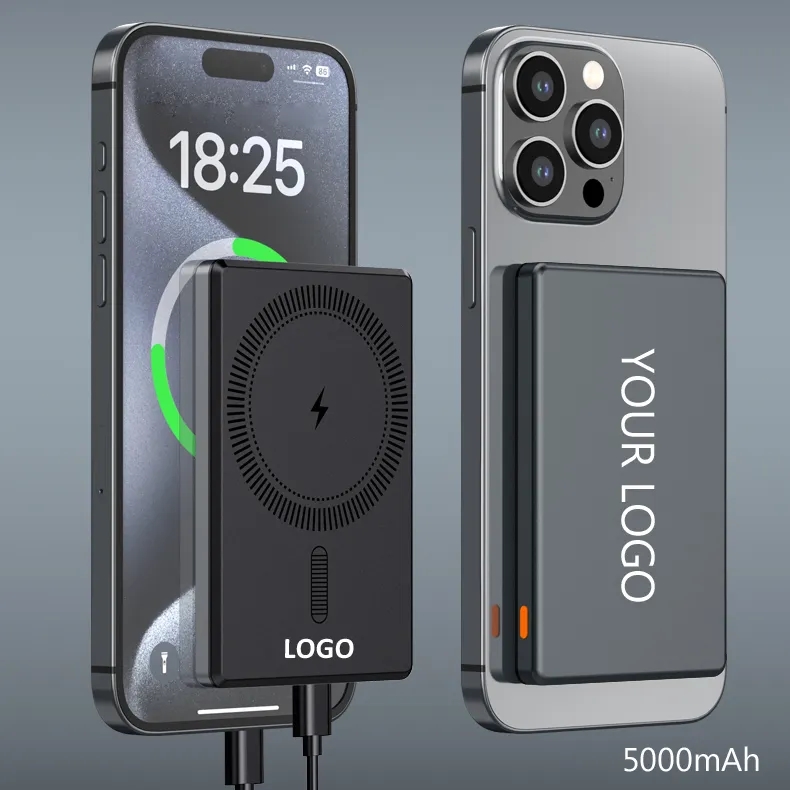 Fast Charging Magnetic Wireless Power Bank - 5000 mAh 1