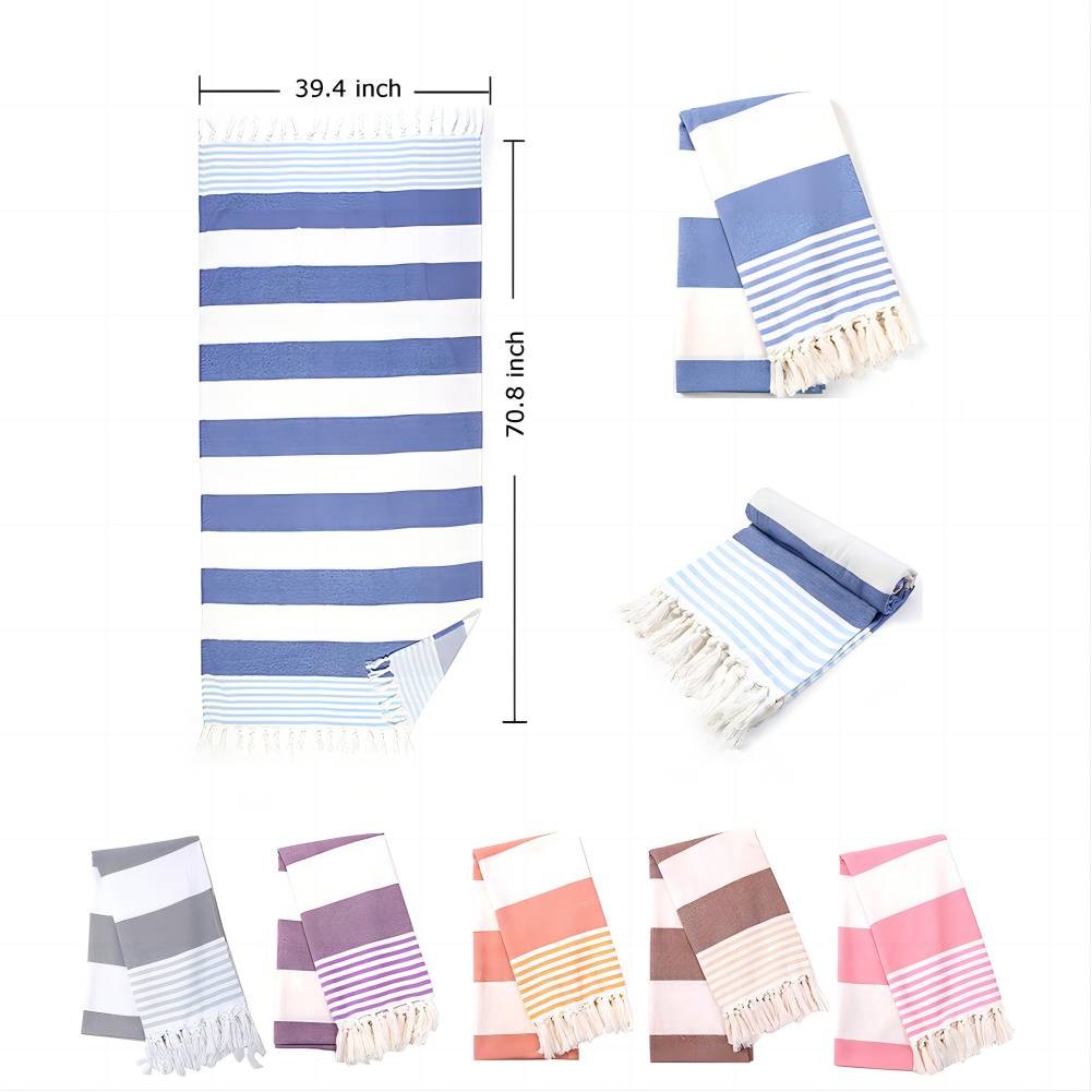 Striped Turkish Beach Towel 1