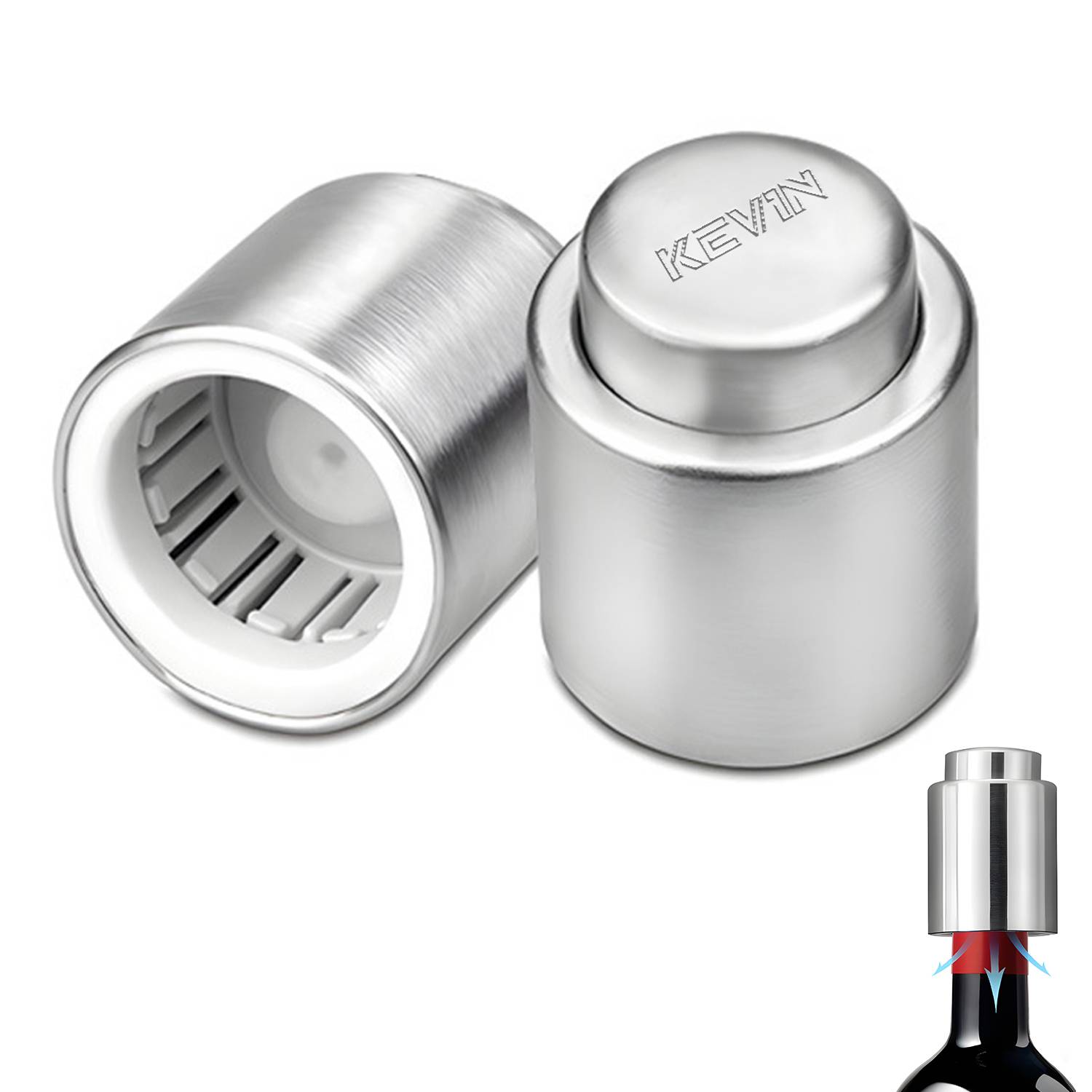 Stainless Steel Vacuum Wine Stopper 2