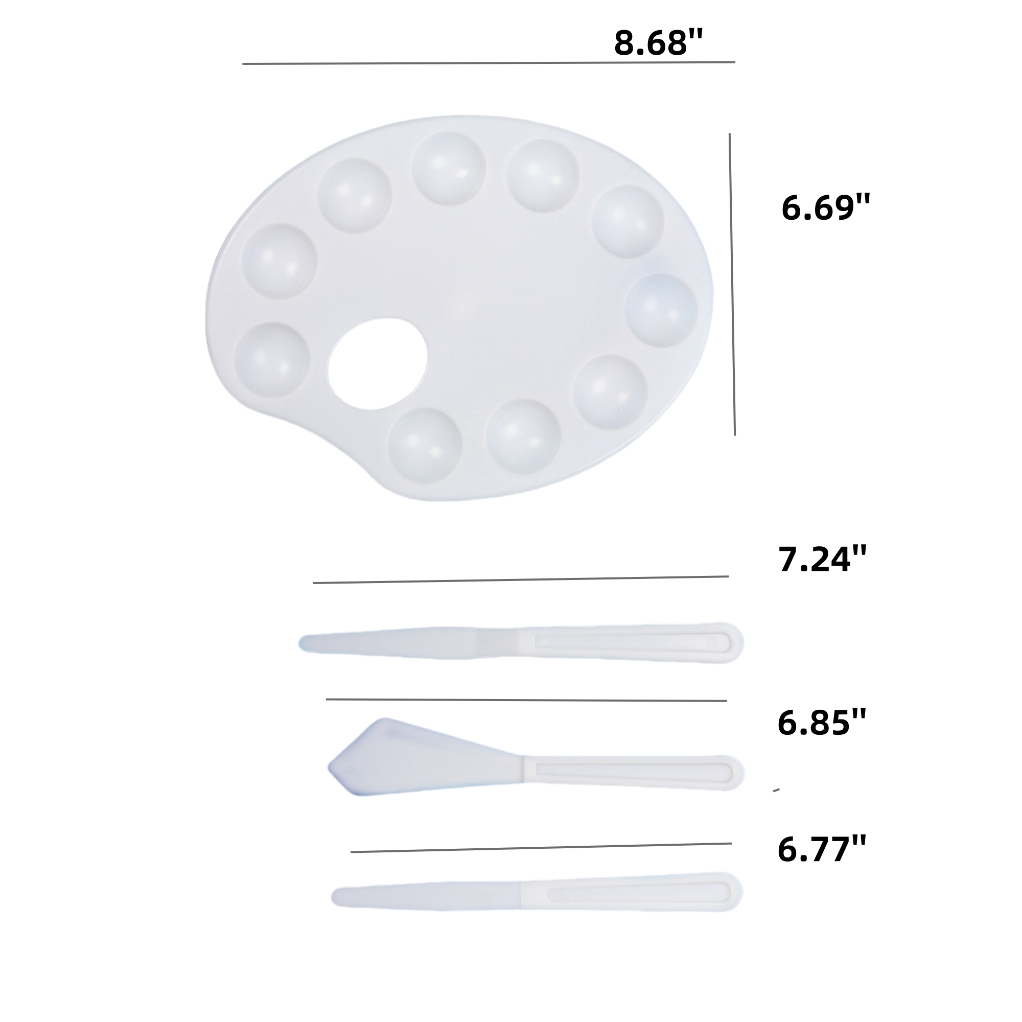 Plastic Palette Art Supplies Kit 3
