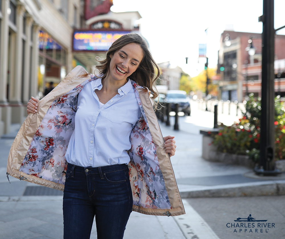 Women's New Englander Rain Jacket With Printed Lining