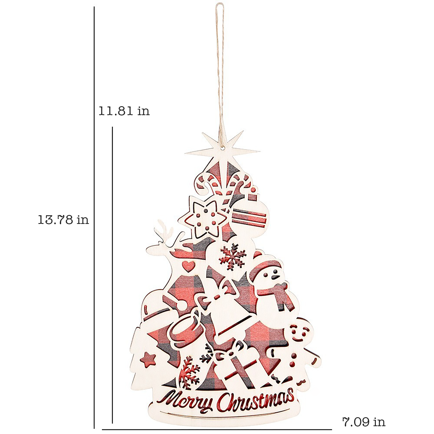 Christmas Wooden Pendant 4