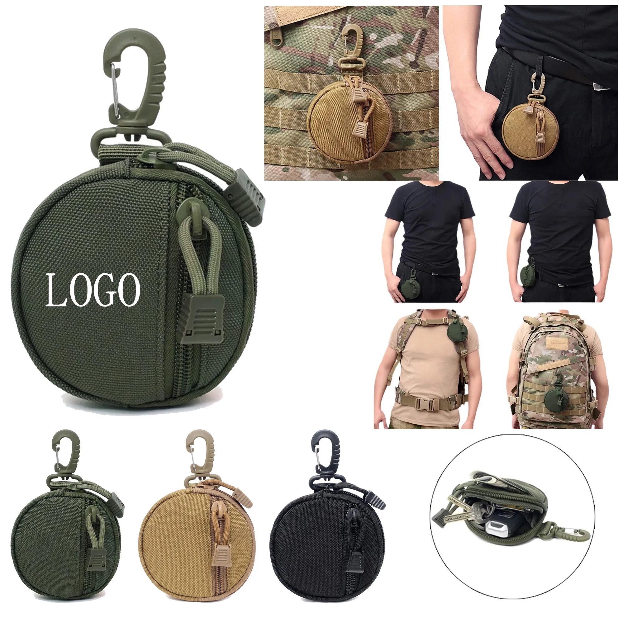Portable Mini Coin Pouch Key Holder Waist Bag 4