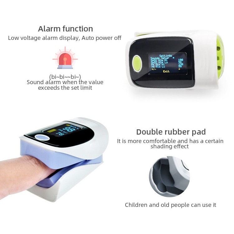 Rechargeable Oxi Meter Screen Fingertip Pulse Oximete 2