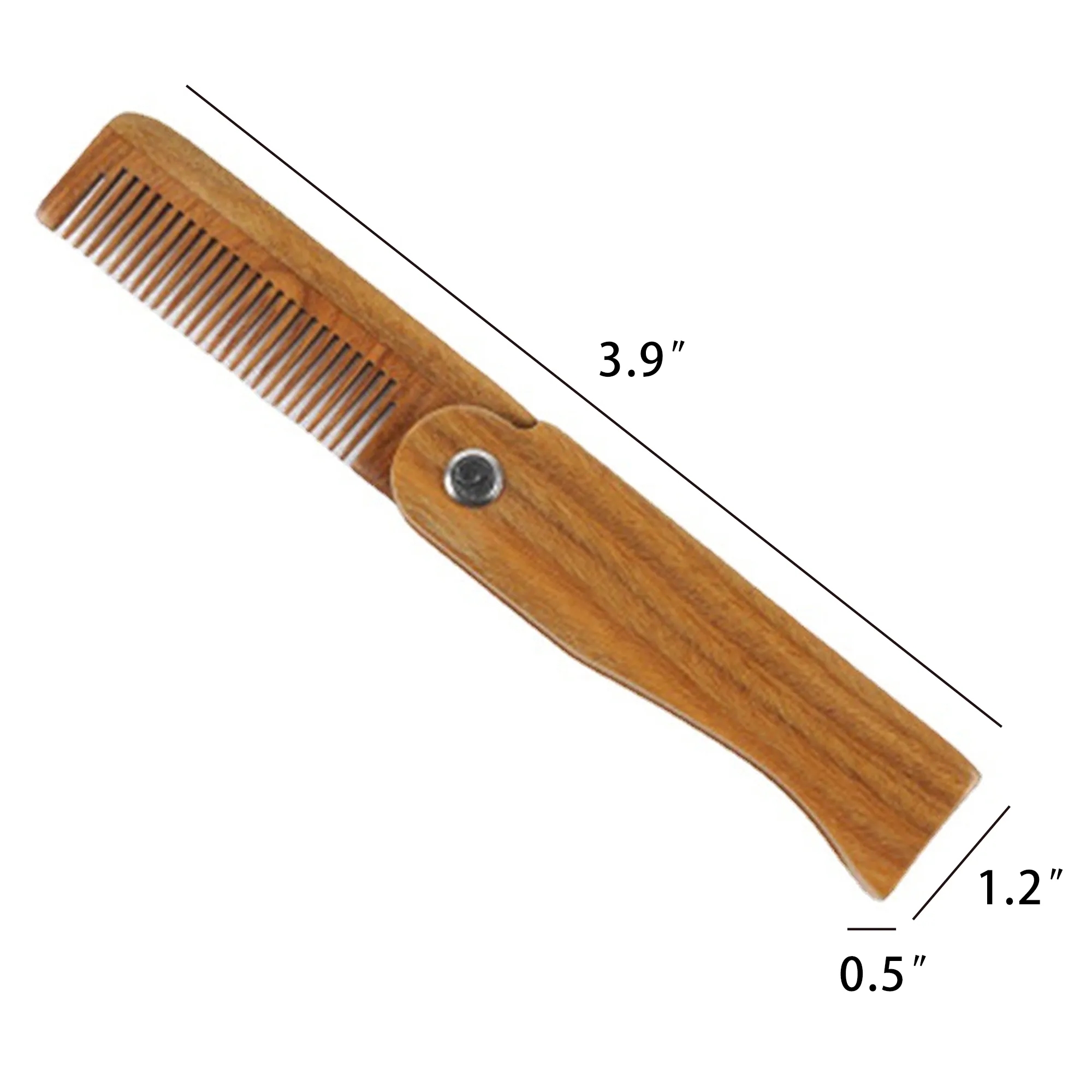Green Sandalwood Folding Comb 3
