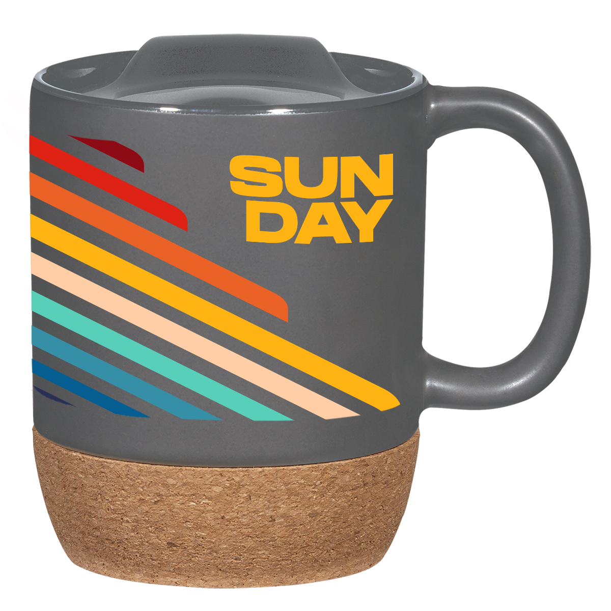 14 Oz. Full Color Cork Base Ceramic Mug 12