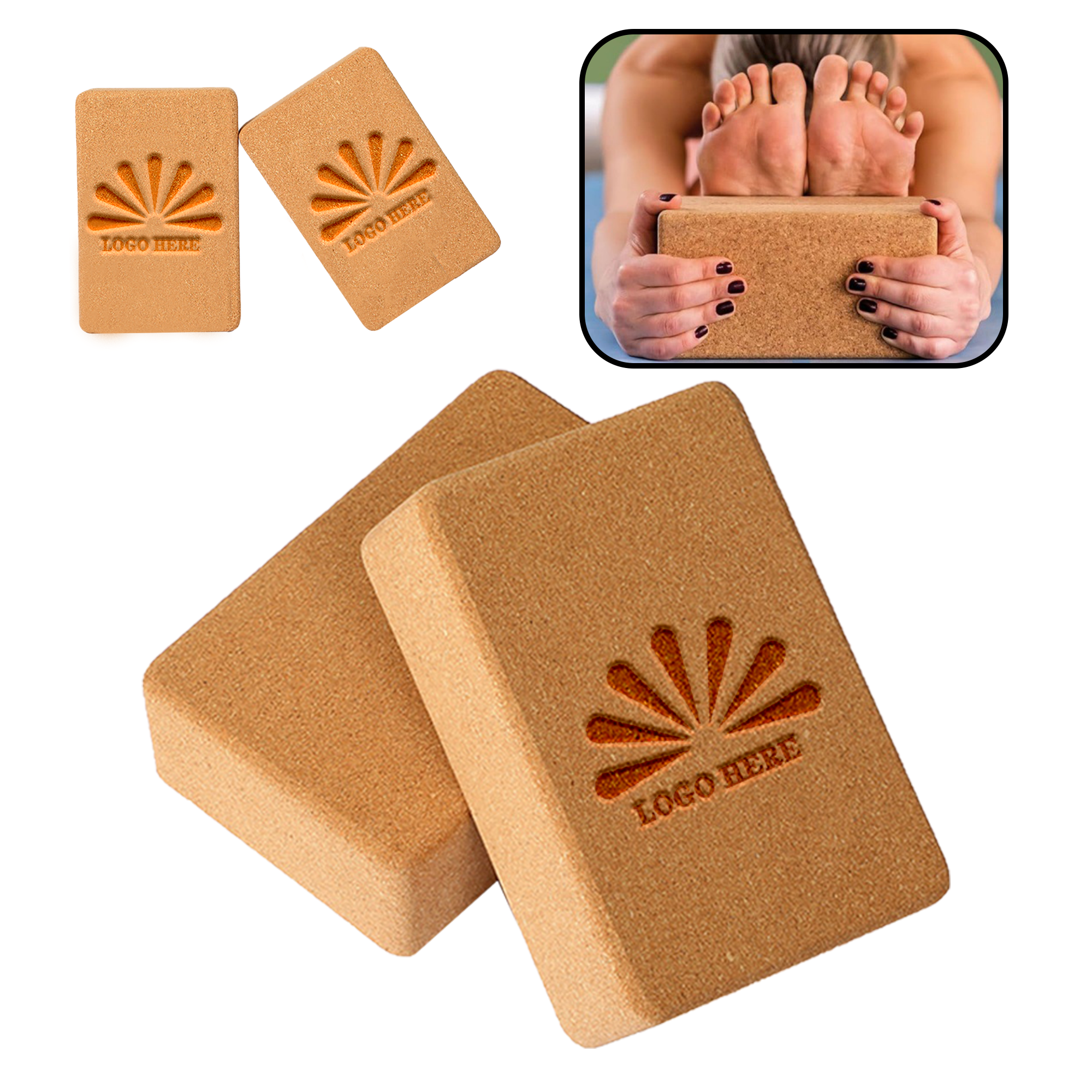 MOQ 20 PCS Eco-Friendly Cork Yoga Support 2