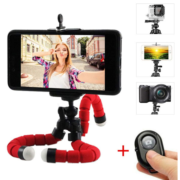 Universal Tripod + Bluetooth Shutter for Smartphones 5
