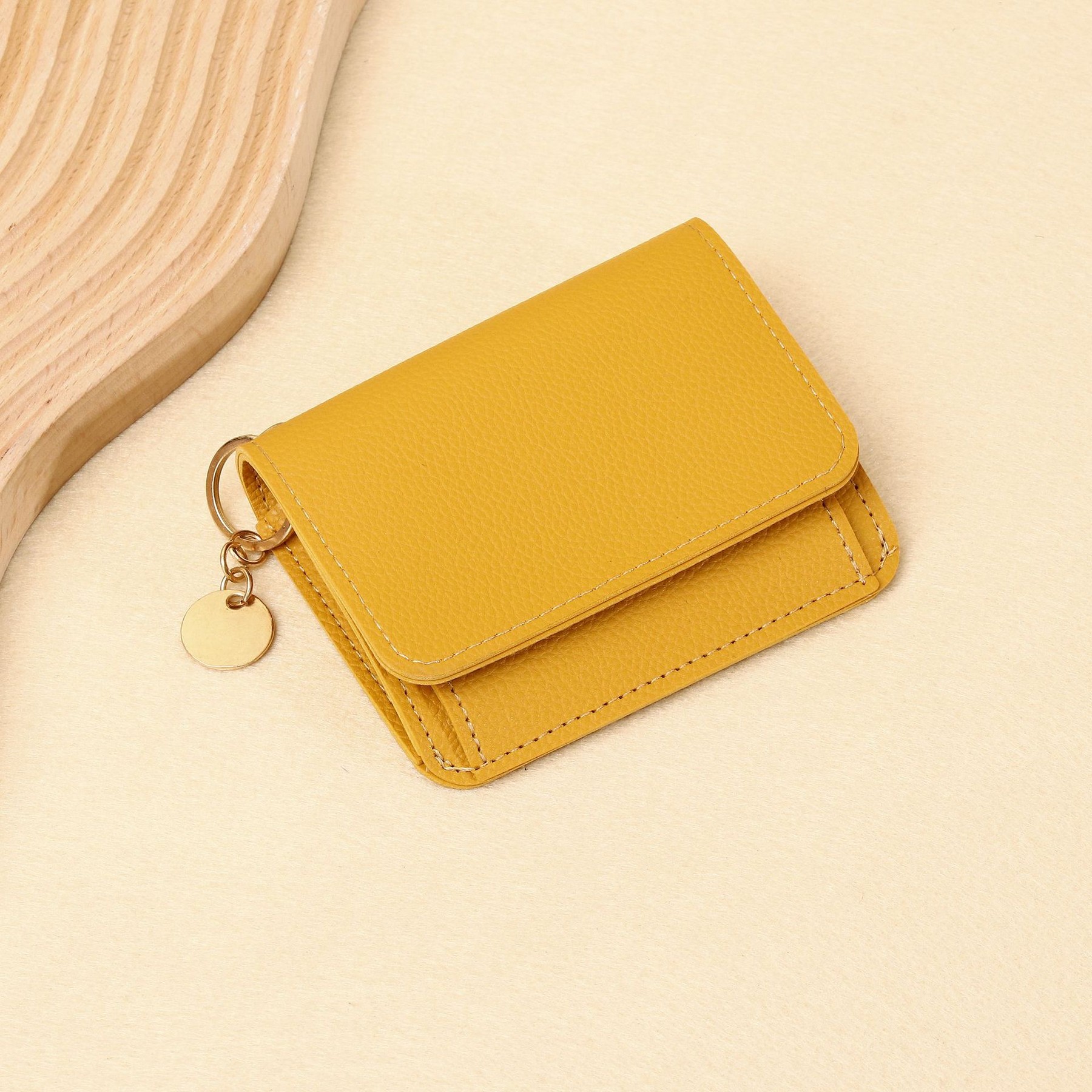 Solid Color Wallet Card Case Short Simple Fashion Coin Purse 7