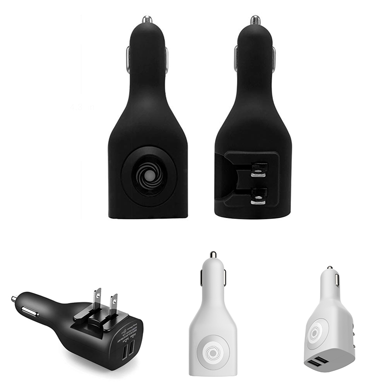 2-in-1 Dual USB Car Wall Charger Combo 2