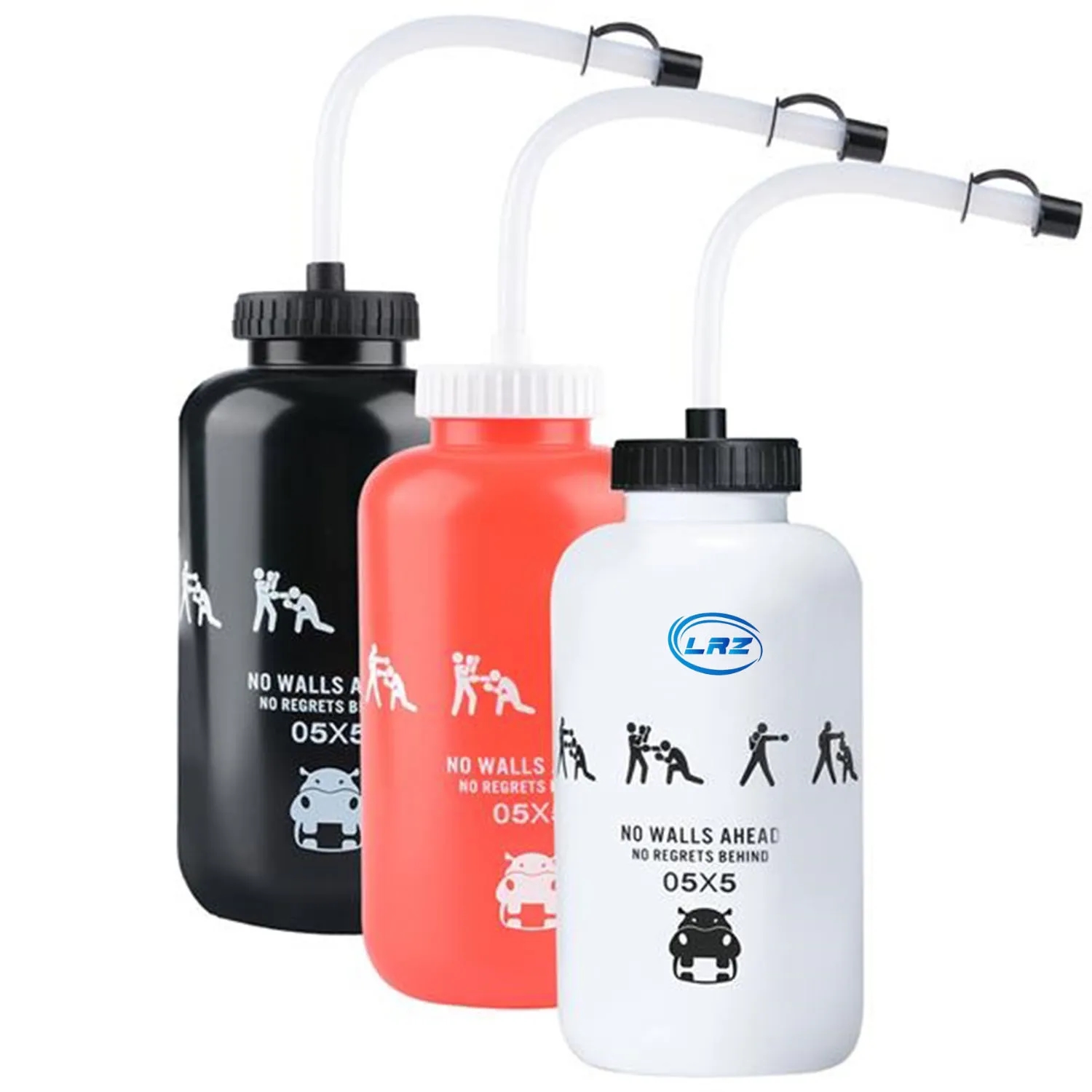 34oz Sports Bottle With Long Straw 1