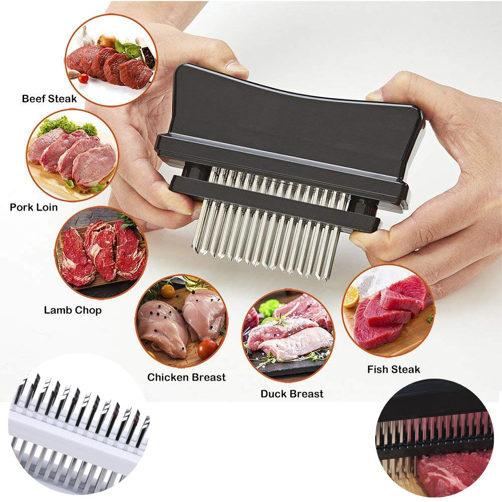 Meat Tenderizer Tool 48 Blades Stainless Steel 8