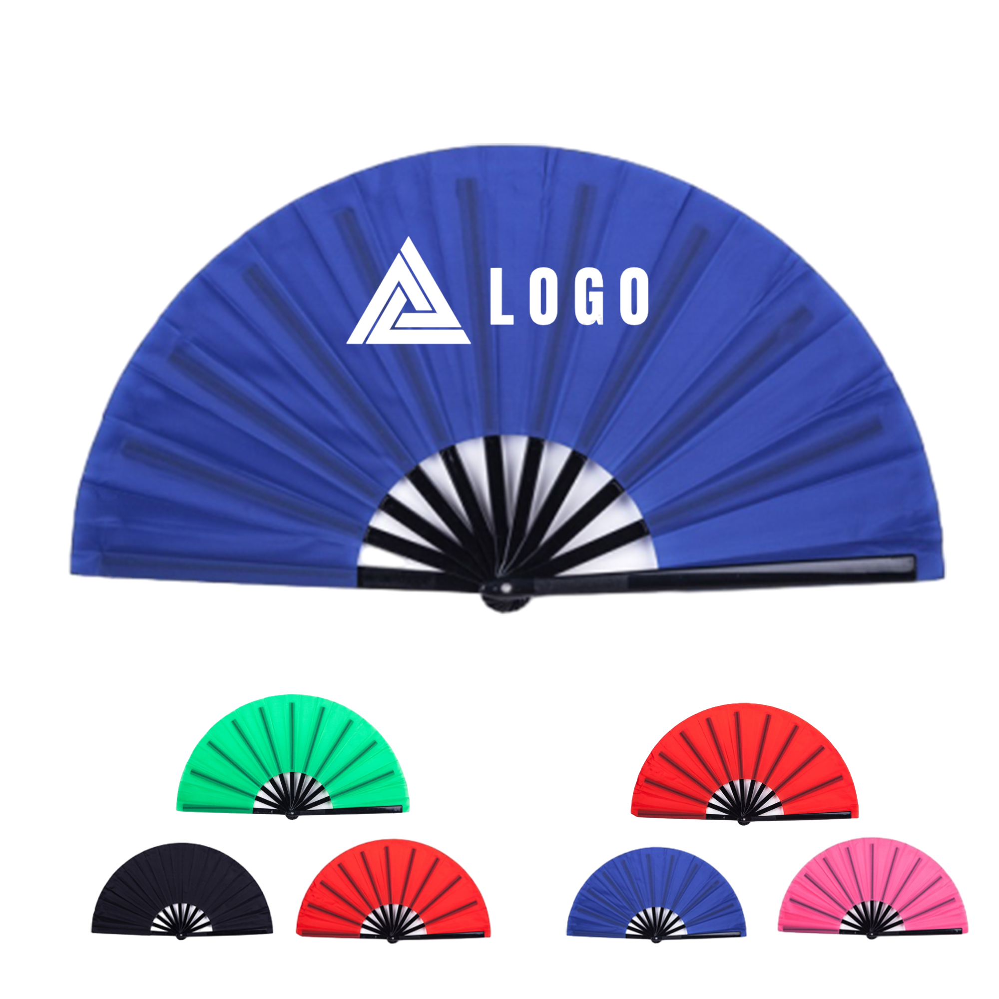 13" Full color Fold Silk Hand Kung Fu Fan 3