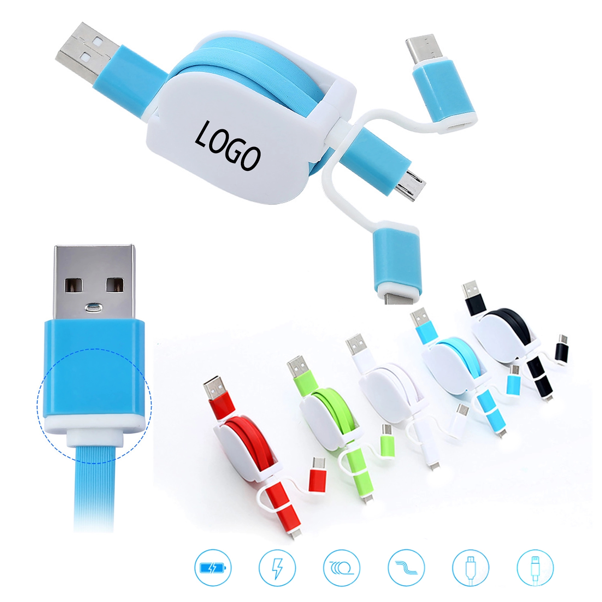 3 In 1 Telescoping Fast Charge Cable Data Line 1