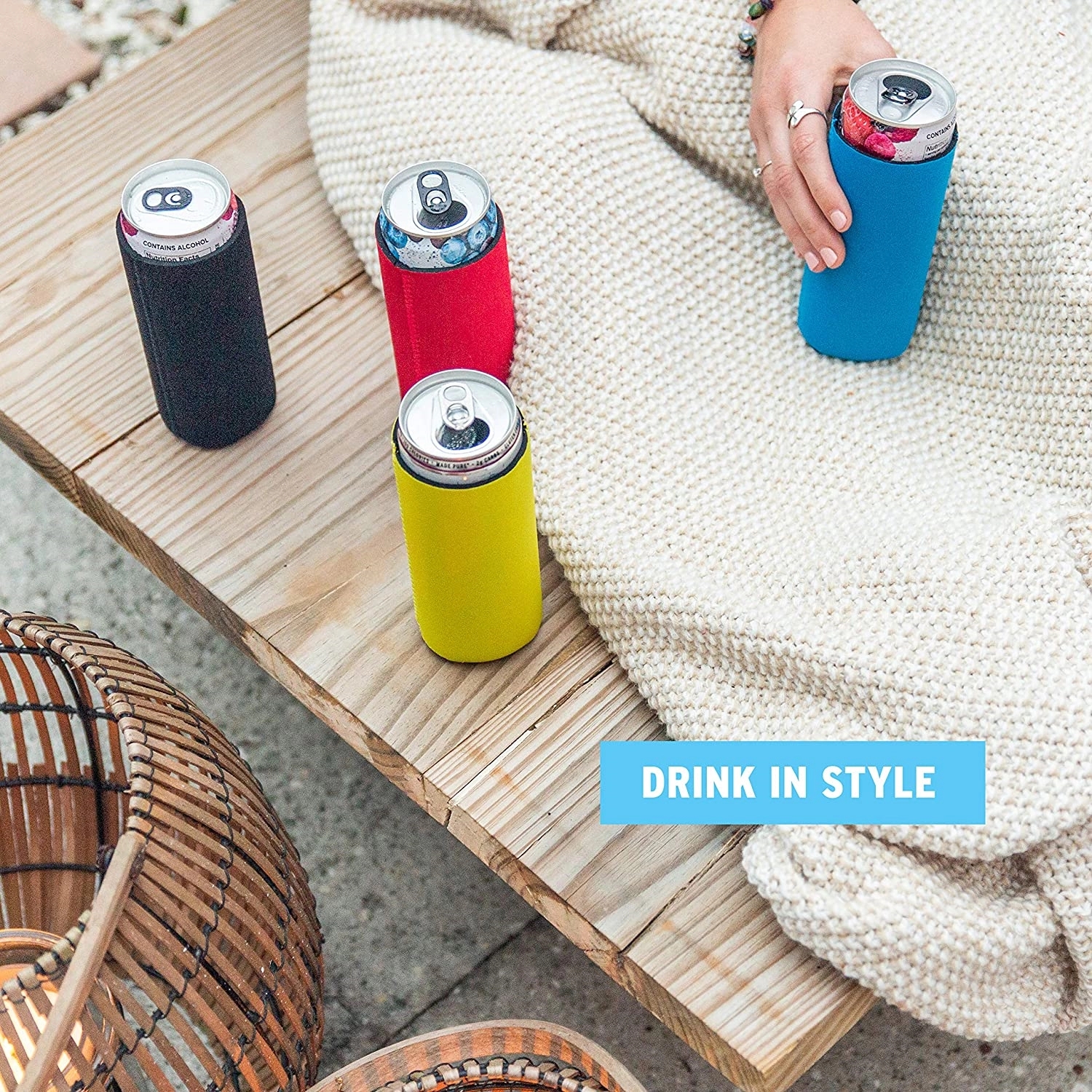 12oz Sublimated Slim Can Cooler Sleeve 3