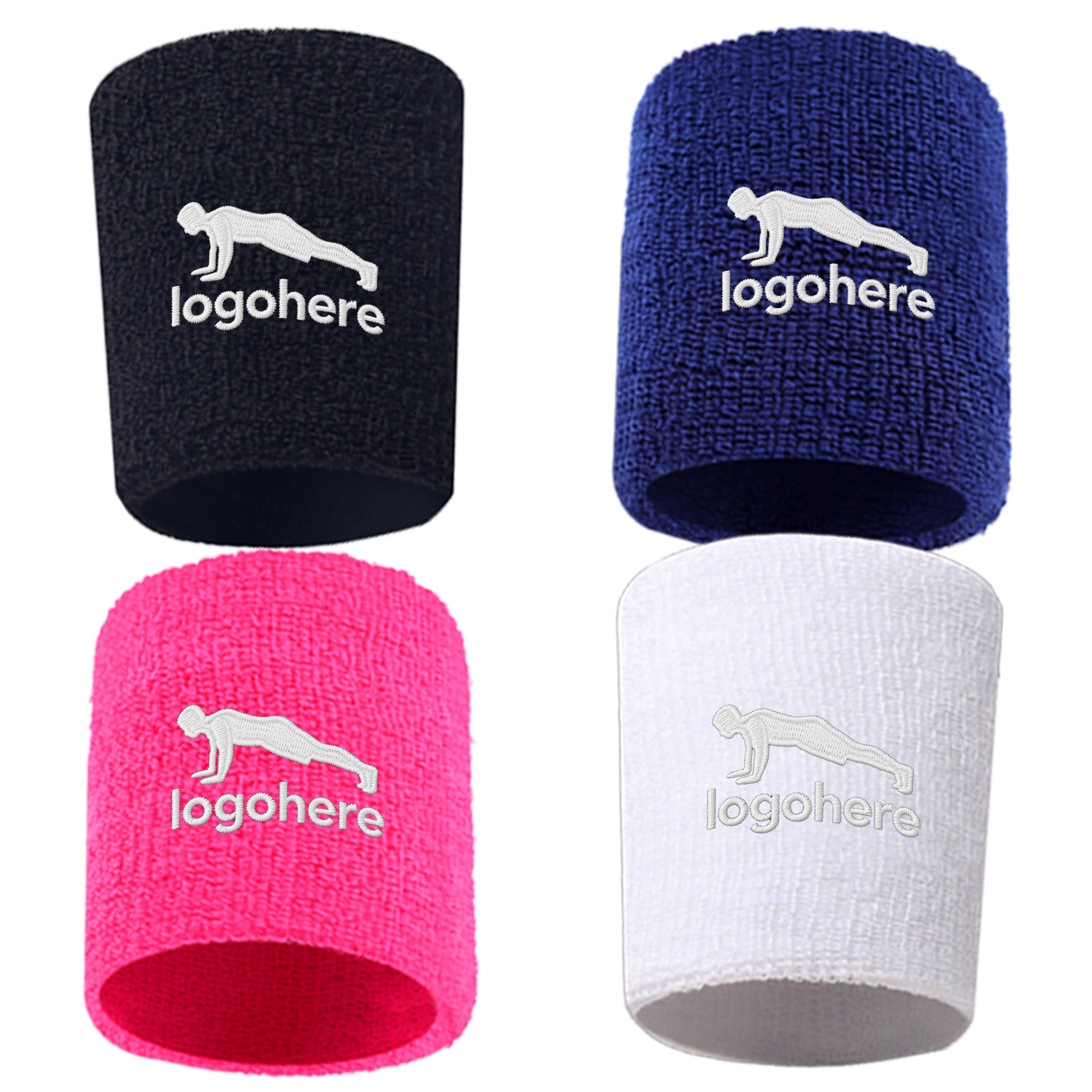 Pro Sports Sweat Embroidered Wristband 8