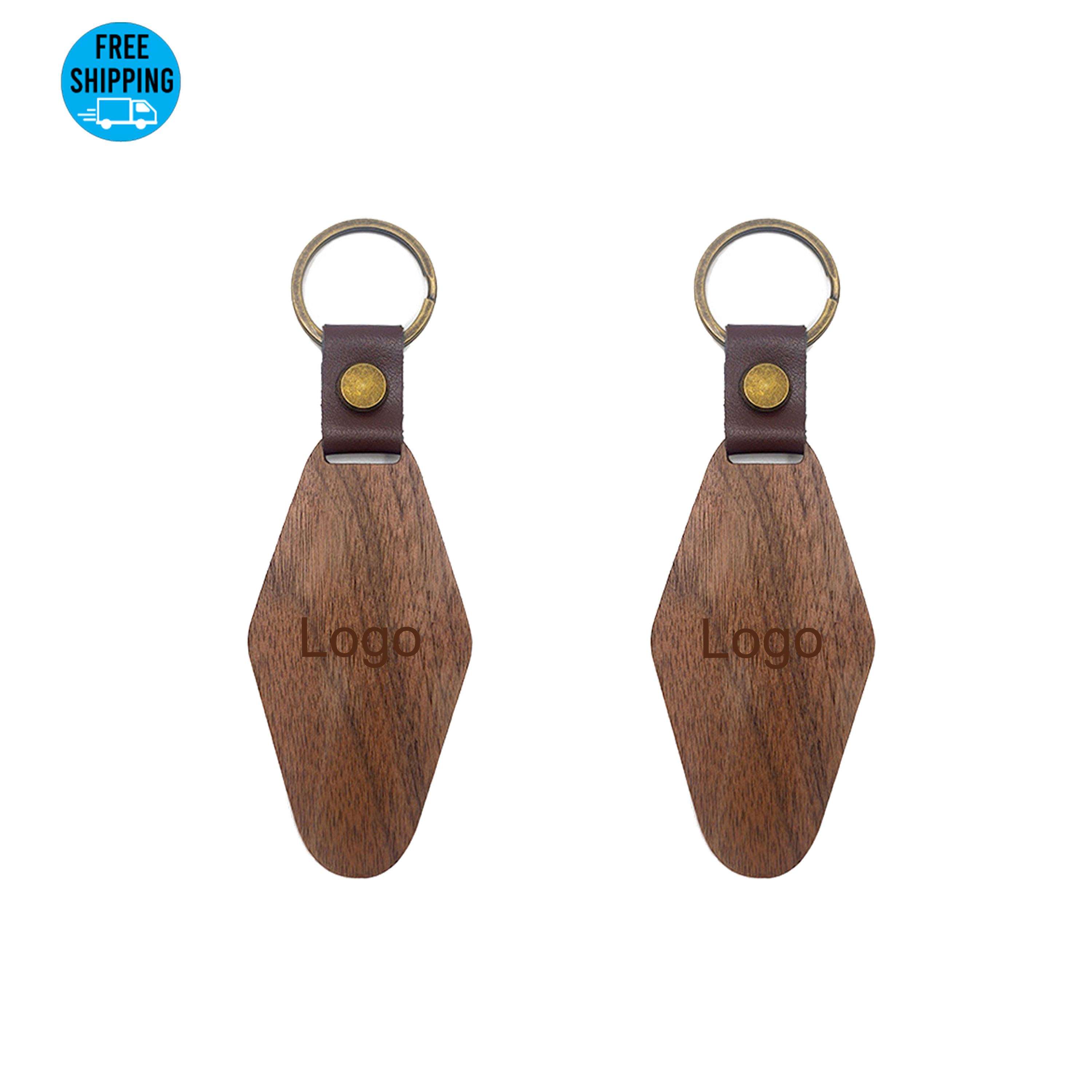 Unique Motel Style Wood Key Chain 2