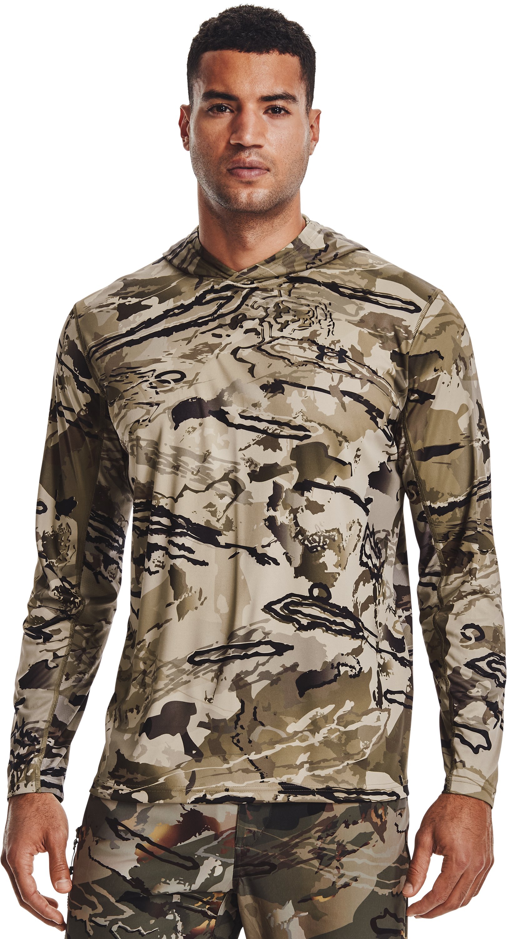 Men's UA Iso-Chill Brush Line Hoodie, custom hoodie or sweatshirt with logo imprint 4