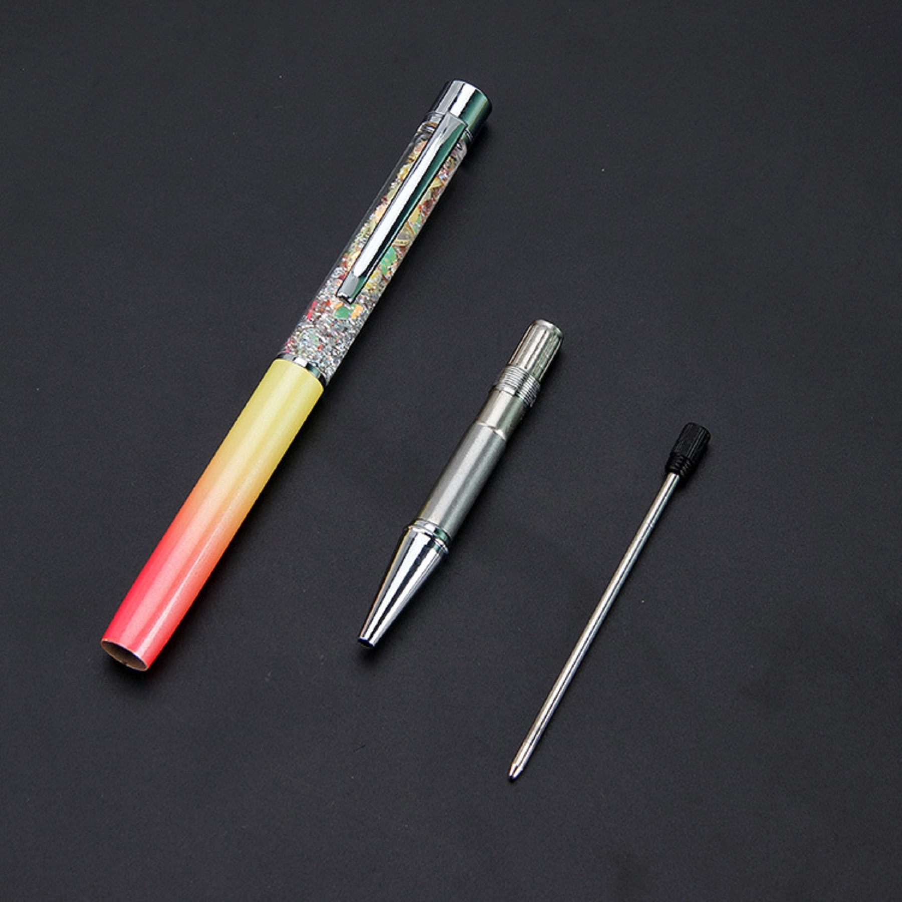 Glittery Metallic Oil Floating Ballpoint Pen 2