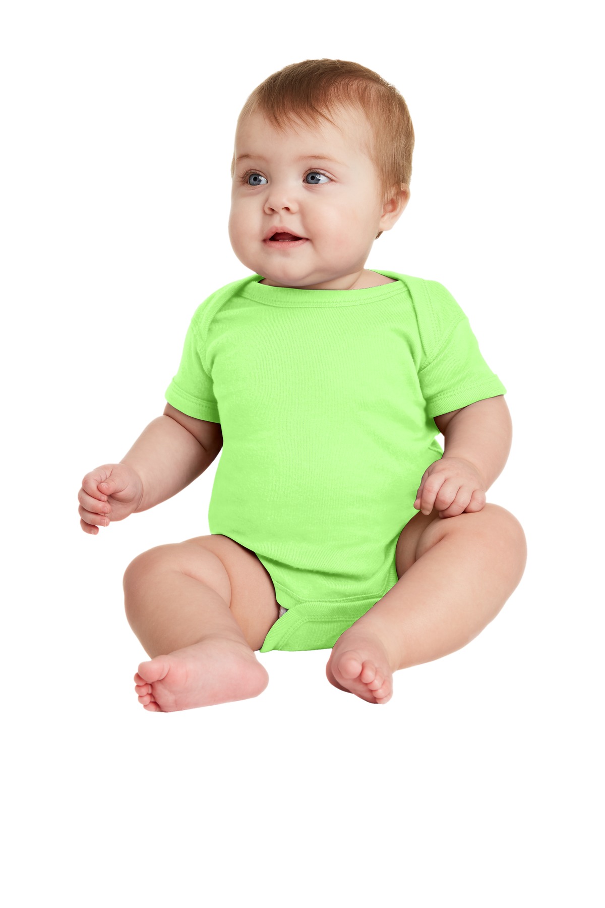 Rabbit Skins Infant Short Sleeve Baby Rib Bodysuit. RS4400 156