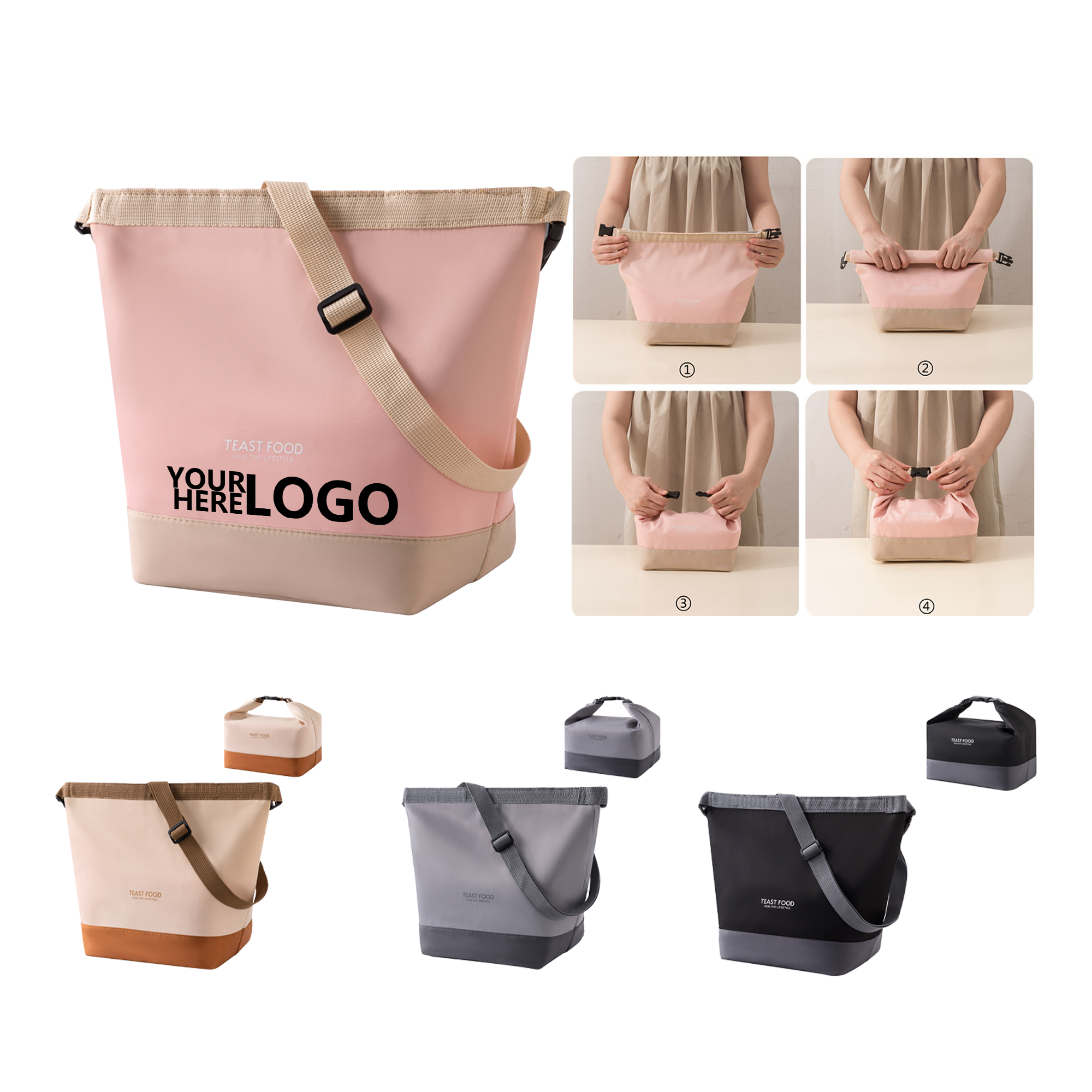 Sling Style Oxford Lunch Tote with Insulation 2