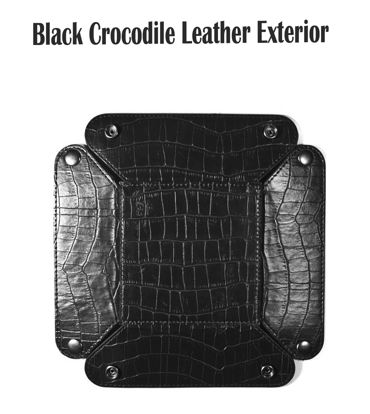 COLLAPSIBLE LEATHER POCKET TRAY 2