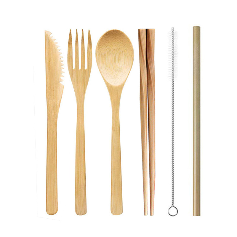 Bamboo Travel Utensils 2