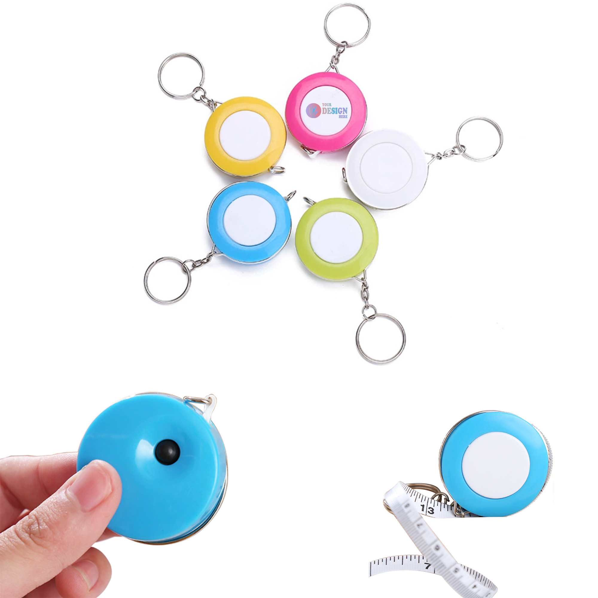 Plasic Type Measure Keychain 2