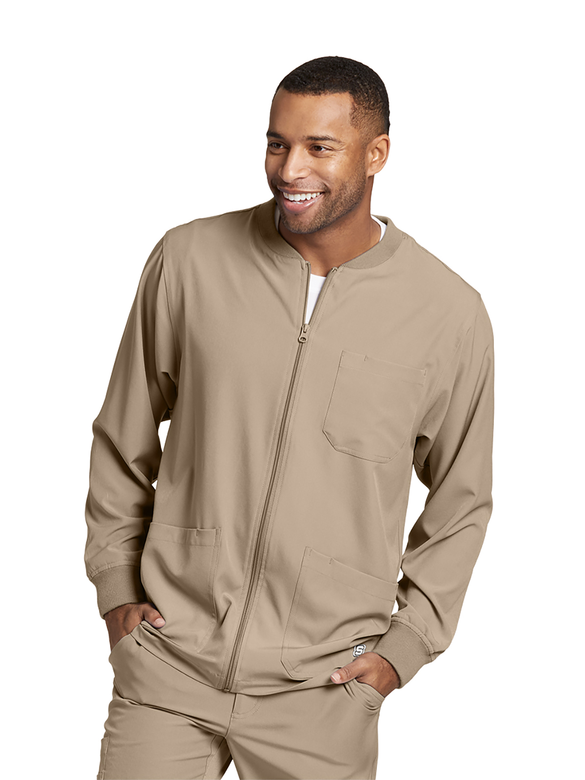 Skechers - Men's Three-Pocket Zip-Up Structure Warm-Up Scrub Jacket 59