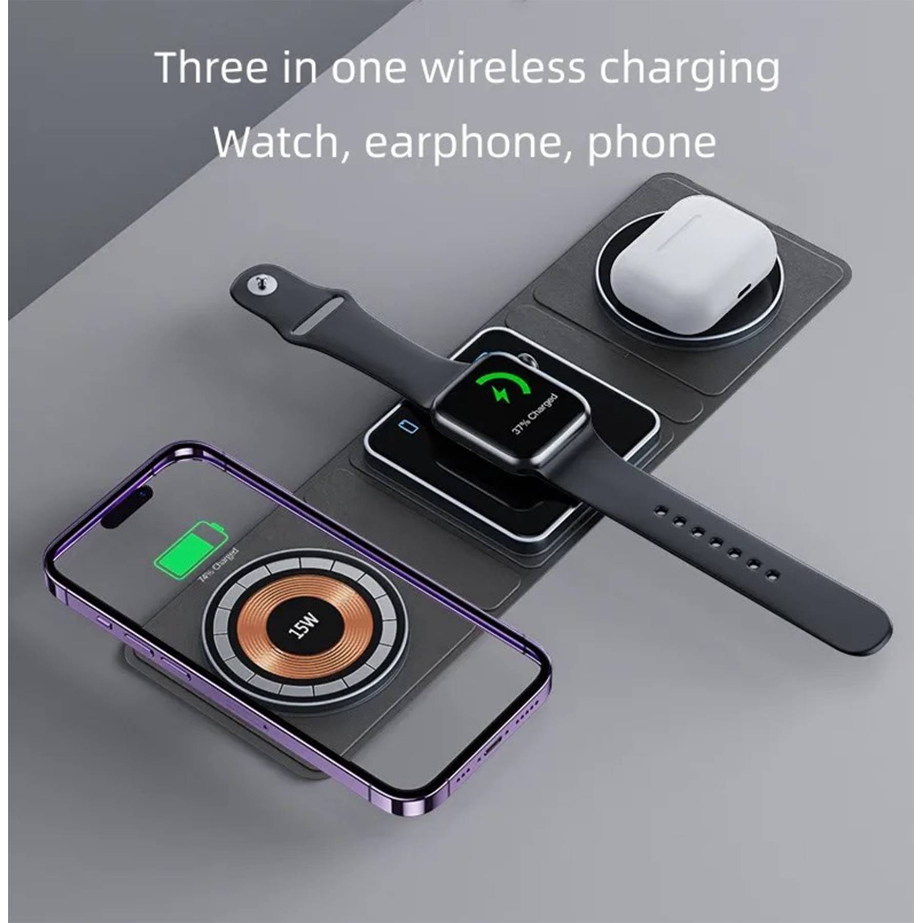 Folding magnetic three-in-one wireless charger 6