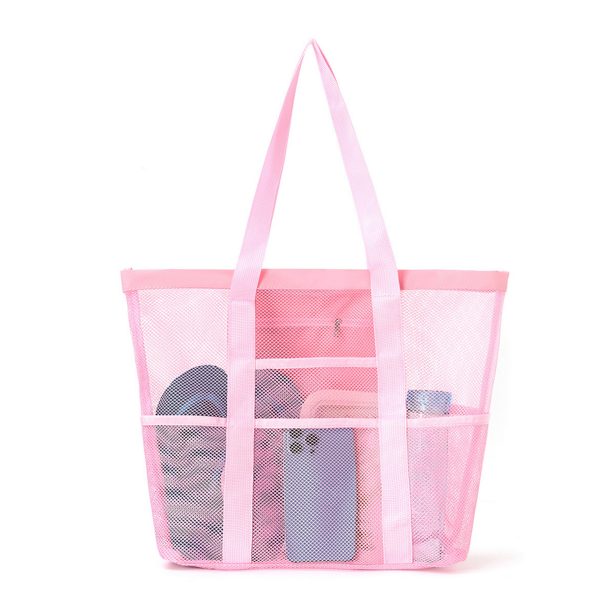 Large Capacity Travel Beach Mesh Shoulder Tote Bag 7