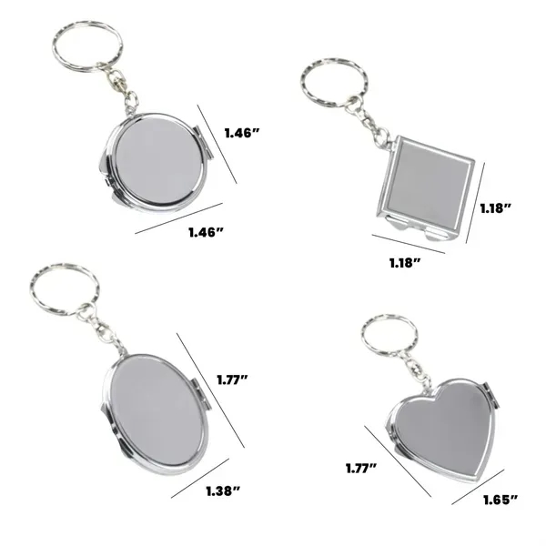 Double-Sided Keychain Mirror - Compact Travel Accessory 2