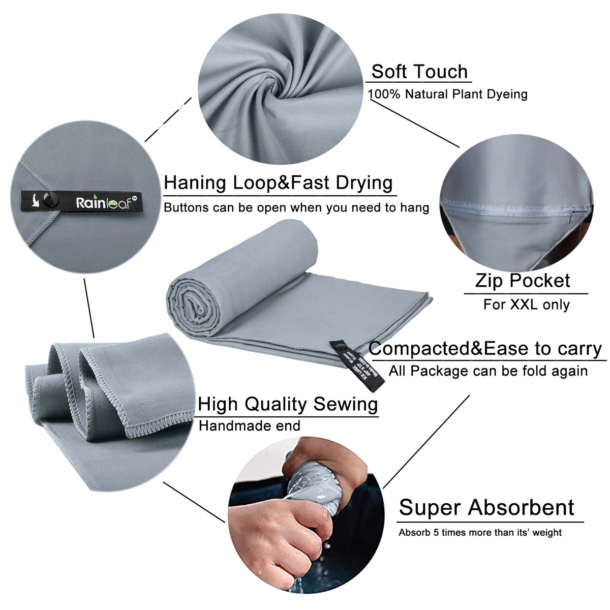 Travel & Sports &Beach Towel-Fast Drying 2