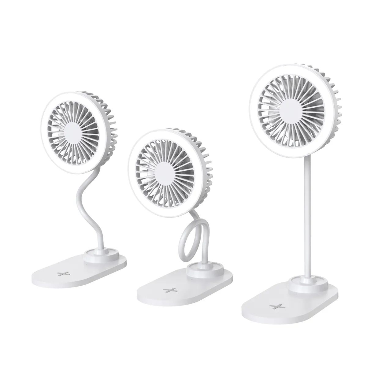Portable Foldable LED Desk Fan with Wireless Charging Base 4