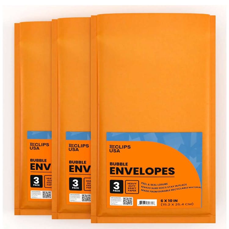 Bubble Envelopes - 3 Pack 6" x 10" 2