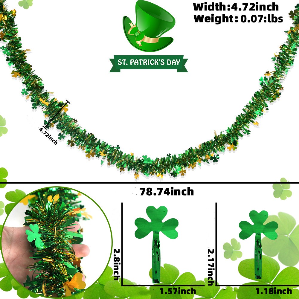 Green Shamrock Ribbon - 78.74 inch - St. Patrick's Day 1