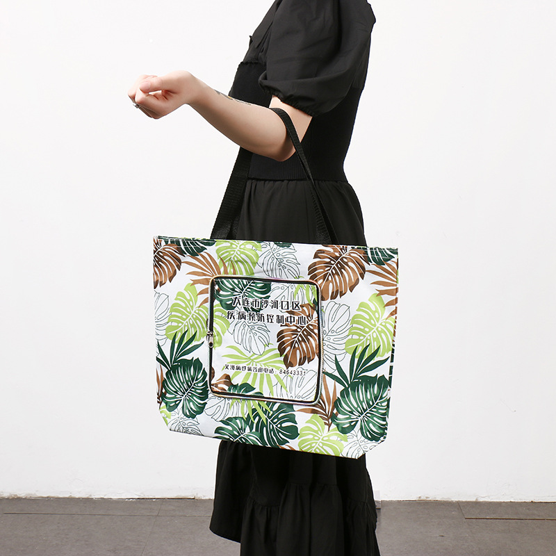 Large Capacity Foldable Washable Shopping Tote Bag / Handles 4