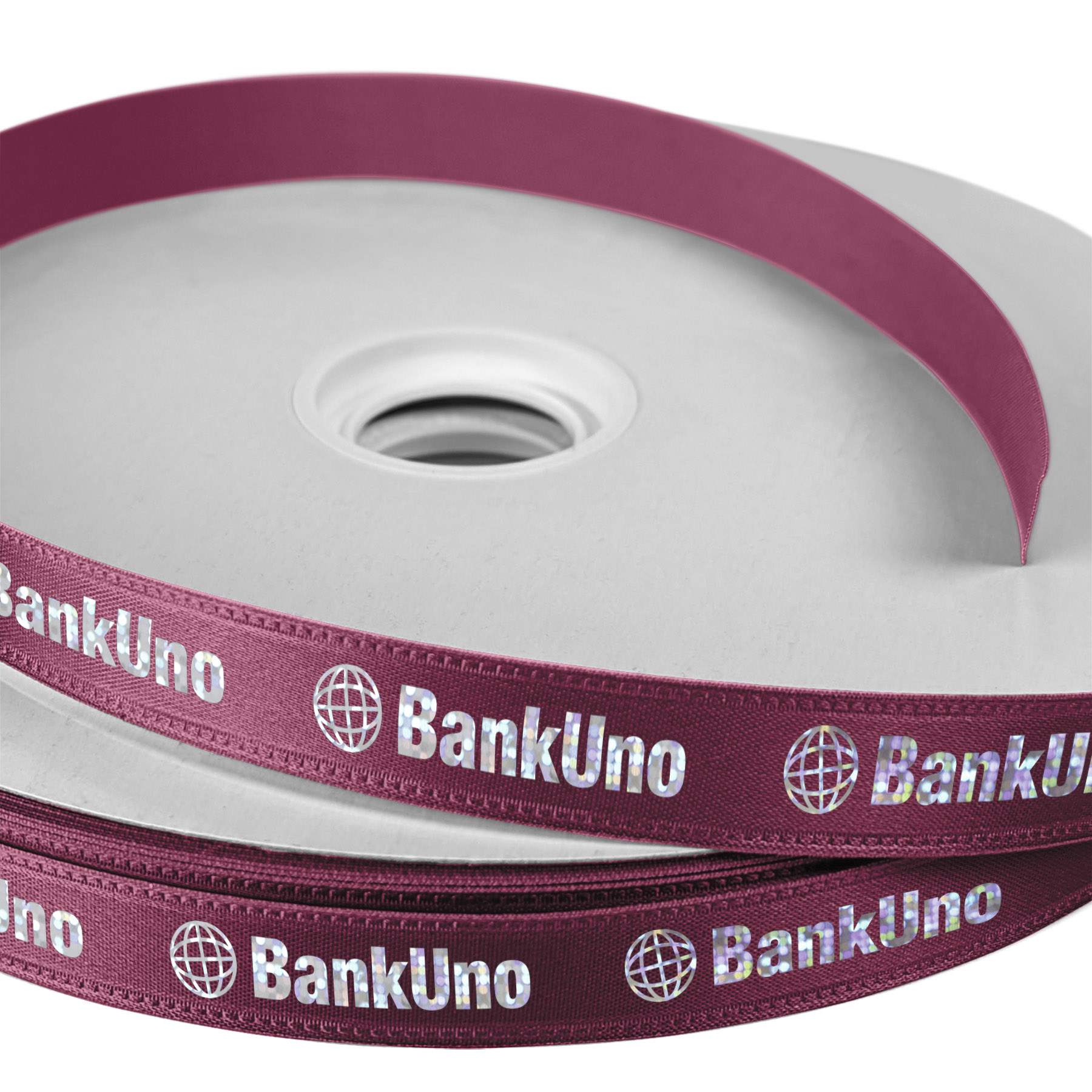 5/8" Badge Satin Ribbon - 50yd Roll - Foil Print 9
