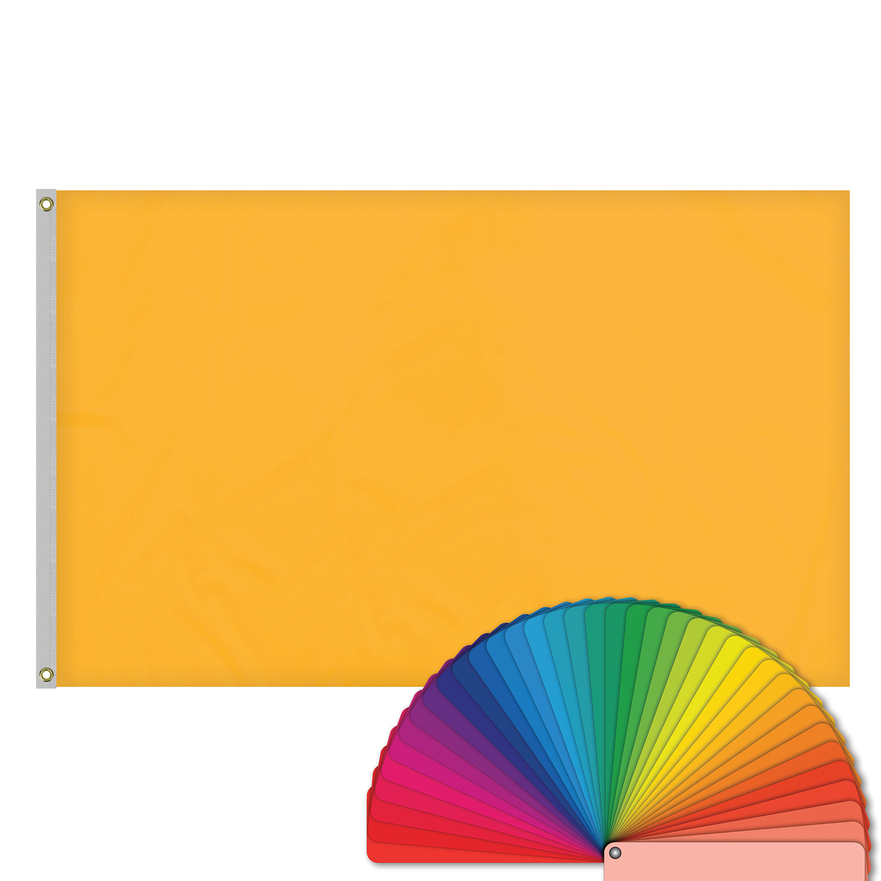 5' x 8' Solid Color Flags with Heading & Grommets 2