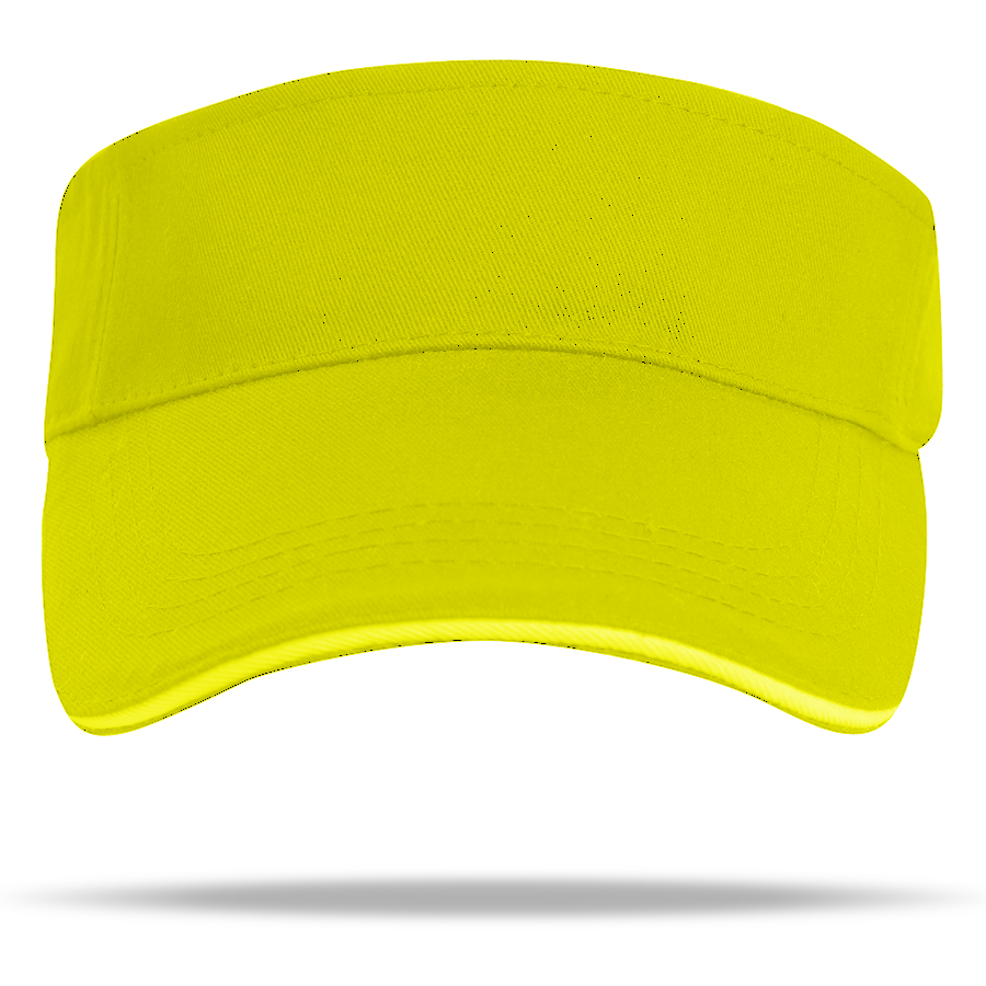 Stock Solid Color Poly Cotton Visor, Hook-And-Loop Fastener 4
