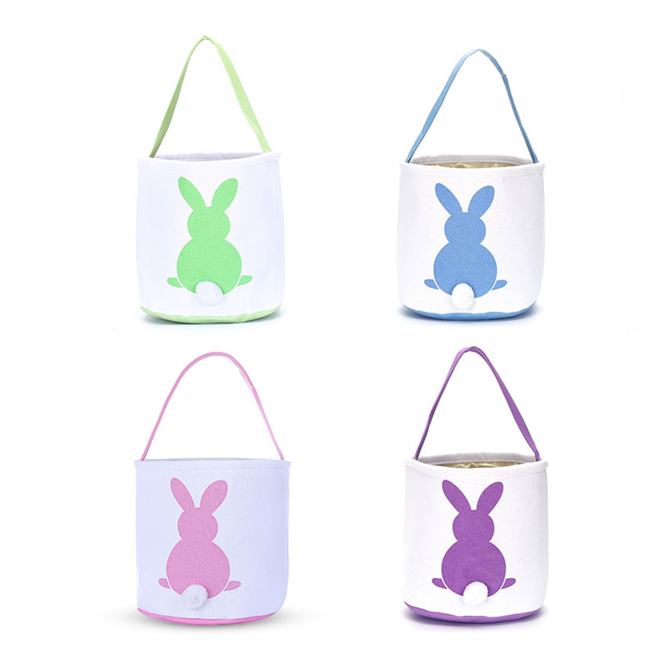 Easter Bunny Basket Egg Bags for Kids, custom tote bag with logo imprint 3