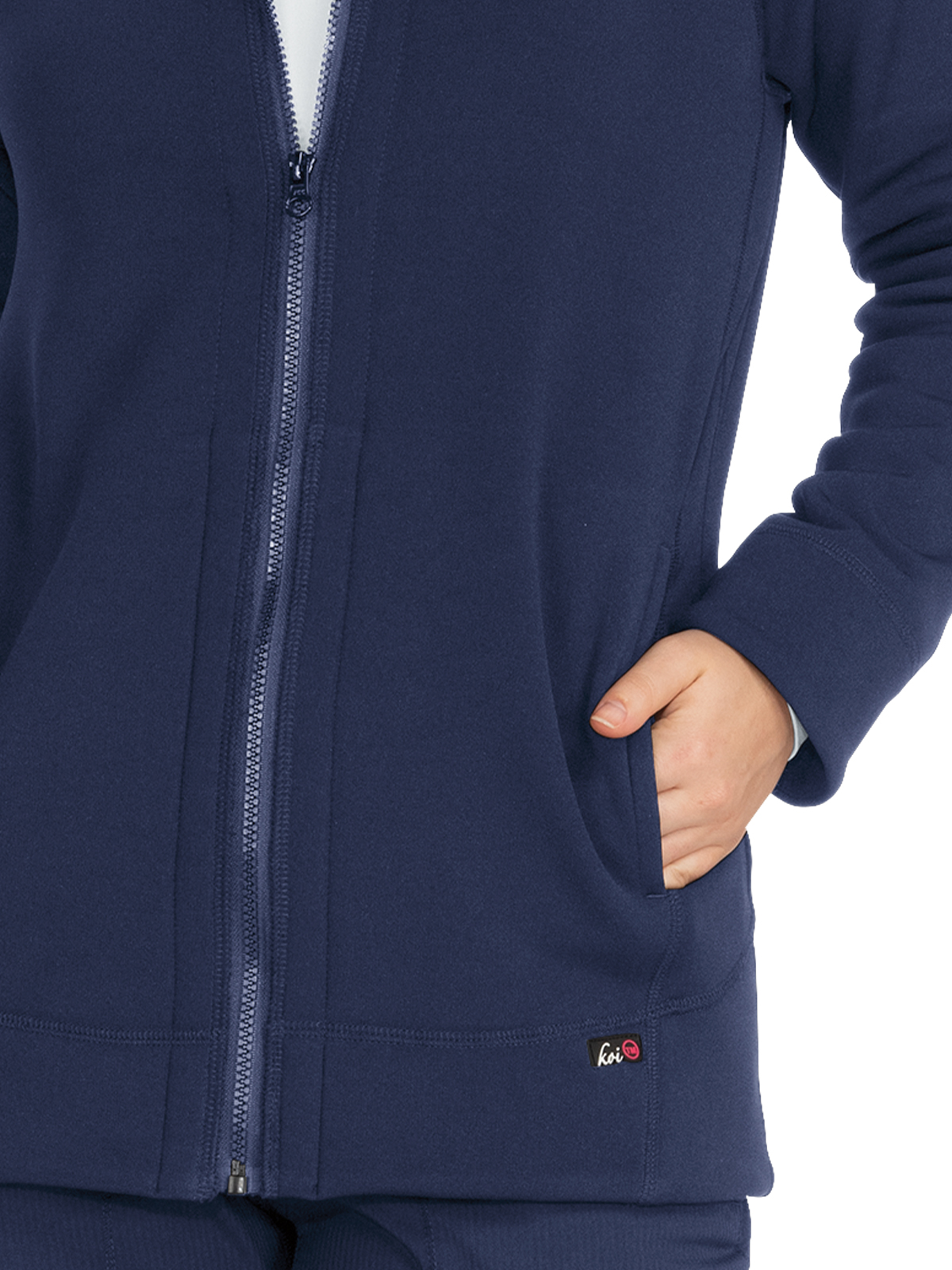 koi - Lite - Women's Two-Pocket Super Soft Fleece Wellness Jacket 3