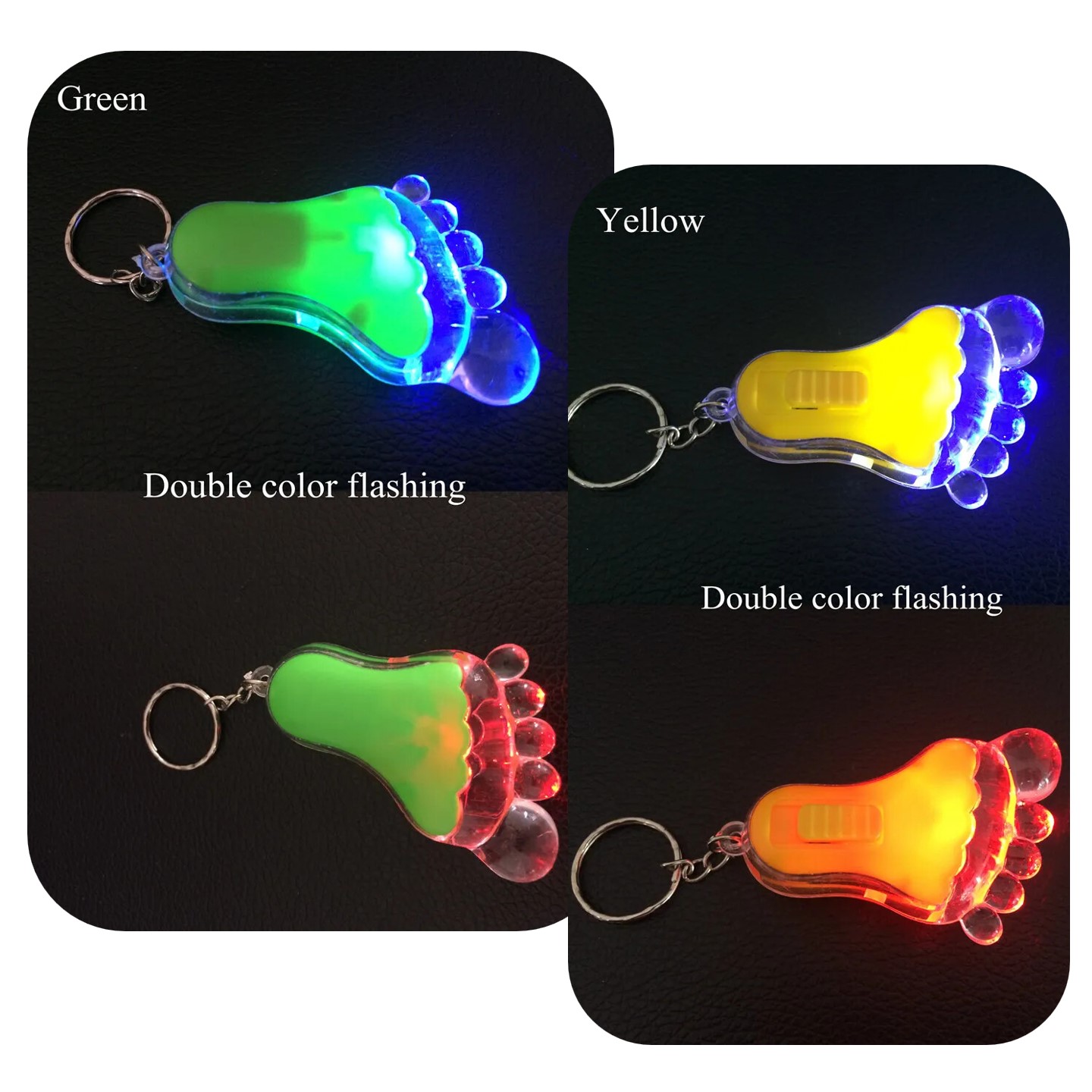 LED Big Feet shaped flashlight keychain 4