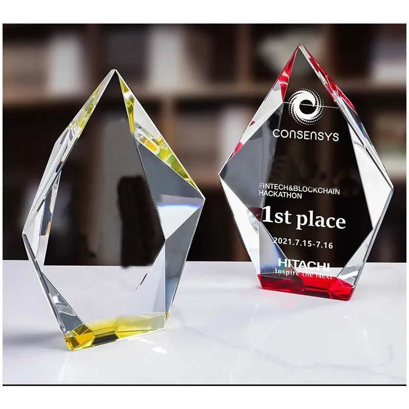 Chiseled Peak Crystal Award 7
