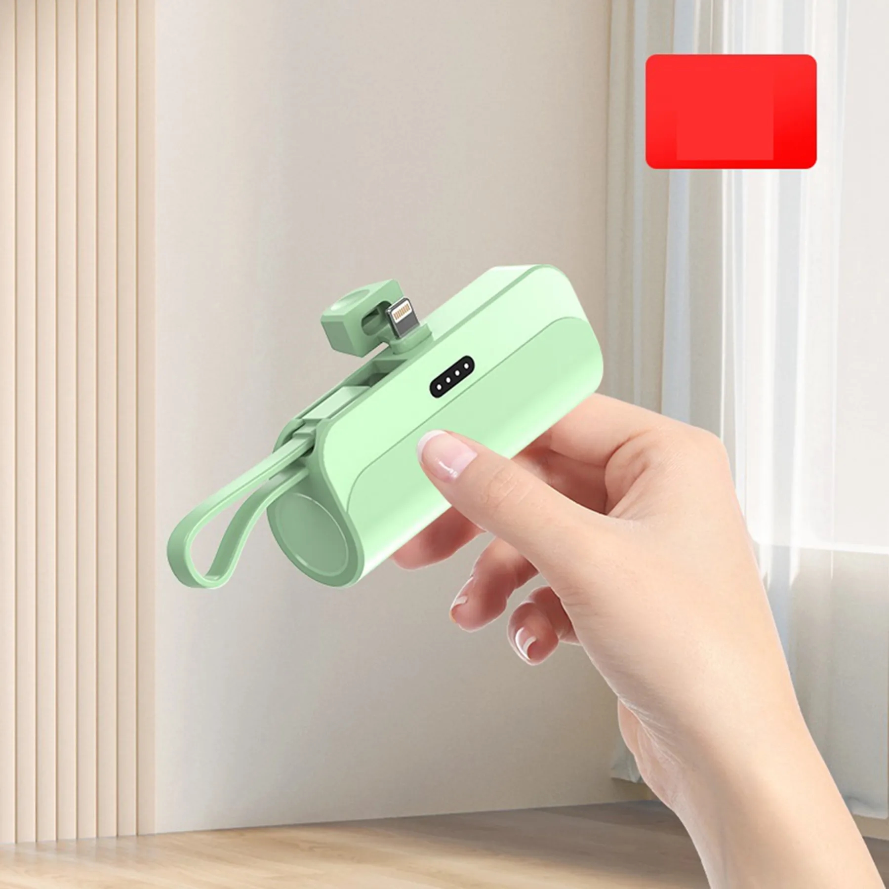 2 in 1 Pocket Keychain Emergency Powerbank with Cable 7