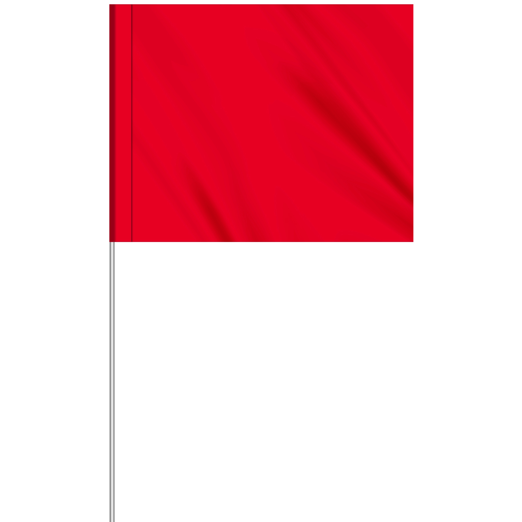 1-Color 4" x 5" Custom Vinyl Marking Flag w/ 18" Fiberglass Staff 19