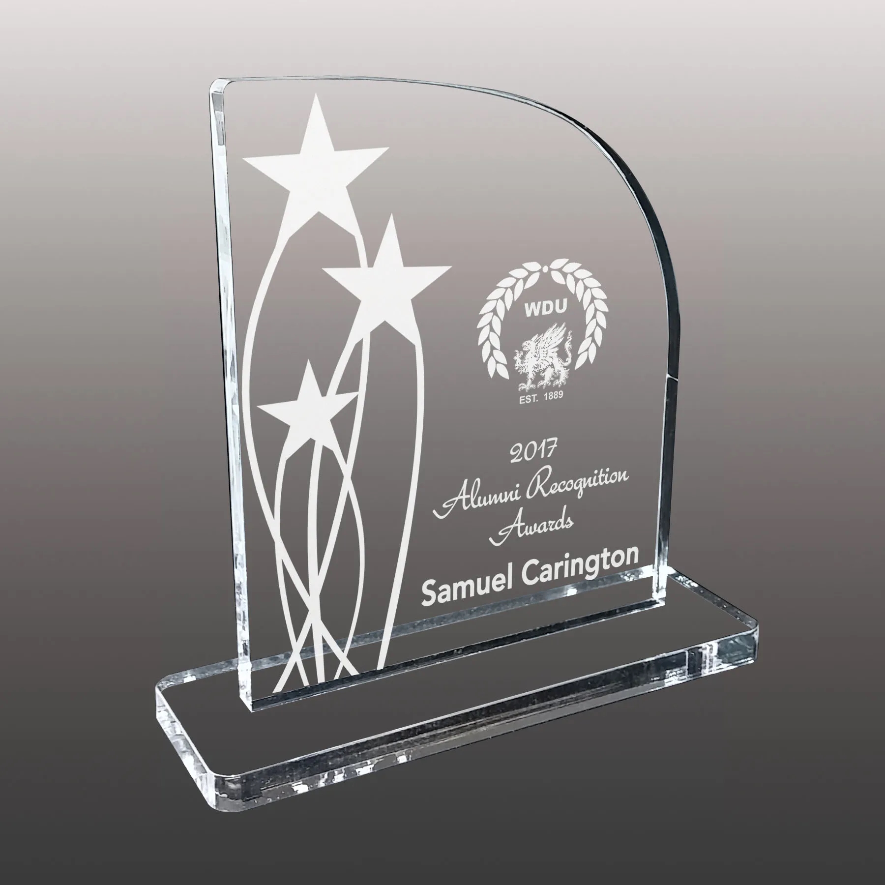 Acrylic Star Award - Laser Etched 1