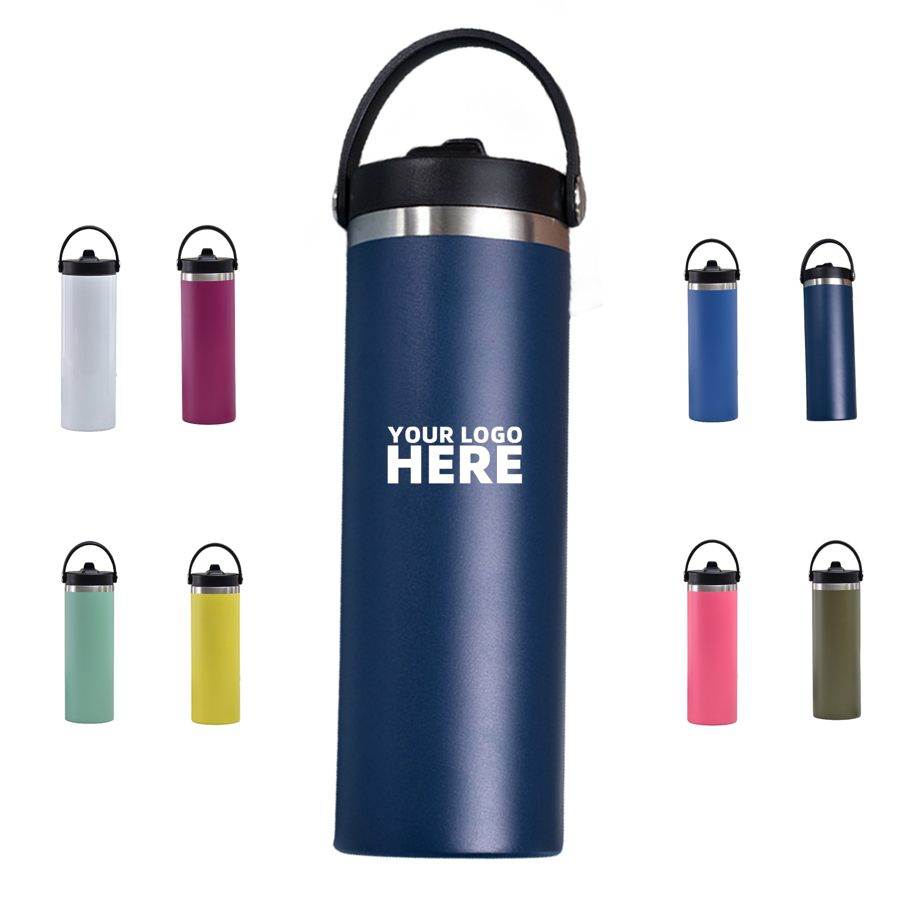 22 OZ Stainless Steel Water Bottle, custom water bottle with logo imprint 1