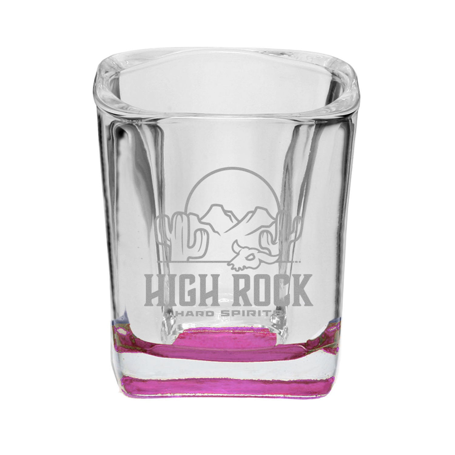 2 oz. Rounded Square Shot Glass (Engraved Imprint) 2